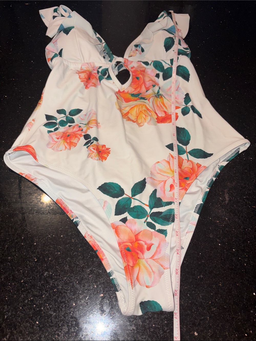 Cupshe White Floral Ruffled One-Piece Swimsuit - Picture 6 of 6